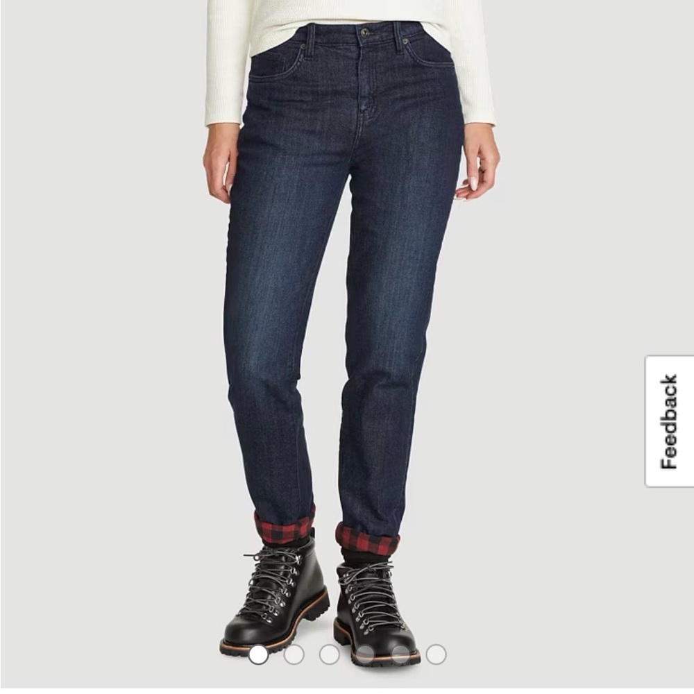 Women's Boyfriend Flannel-Lined Jeans